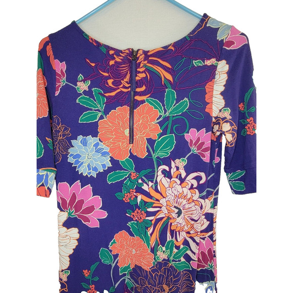 Cynthia Rowley Sheath Dress Womens Small Purple Floral Rayon Comfort - Picture 2 of 16